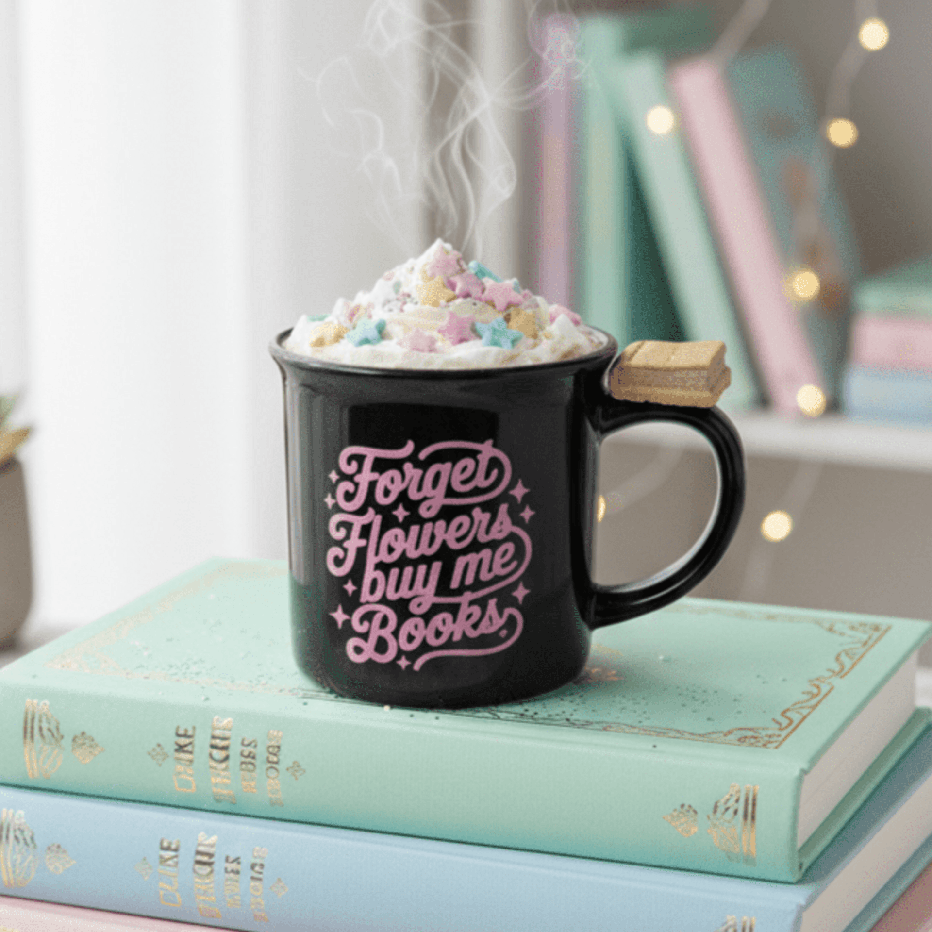 TAZA FORGET FLOWERS BUY ME BOOKS - 2